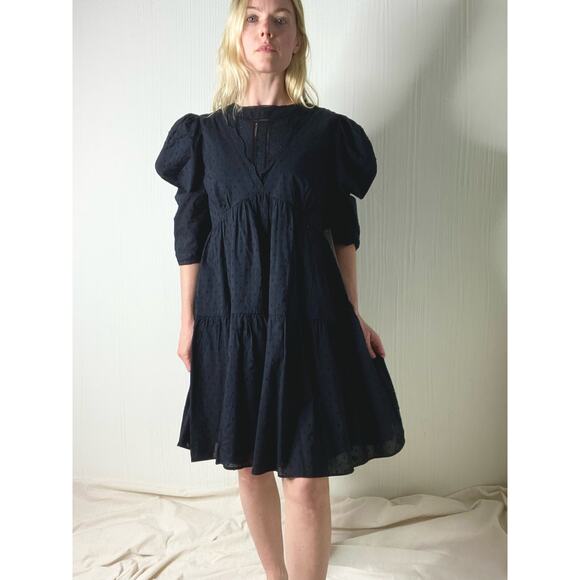 FOREVER THAT GIRL Jane Tunic Lace Black Cotton Minidress NWT US MEDIUM ANTHRO - Picture 6 of 13